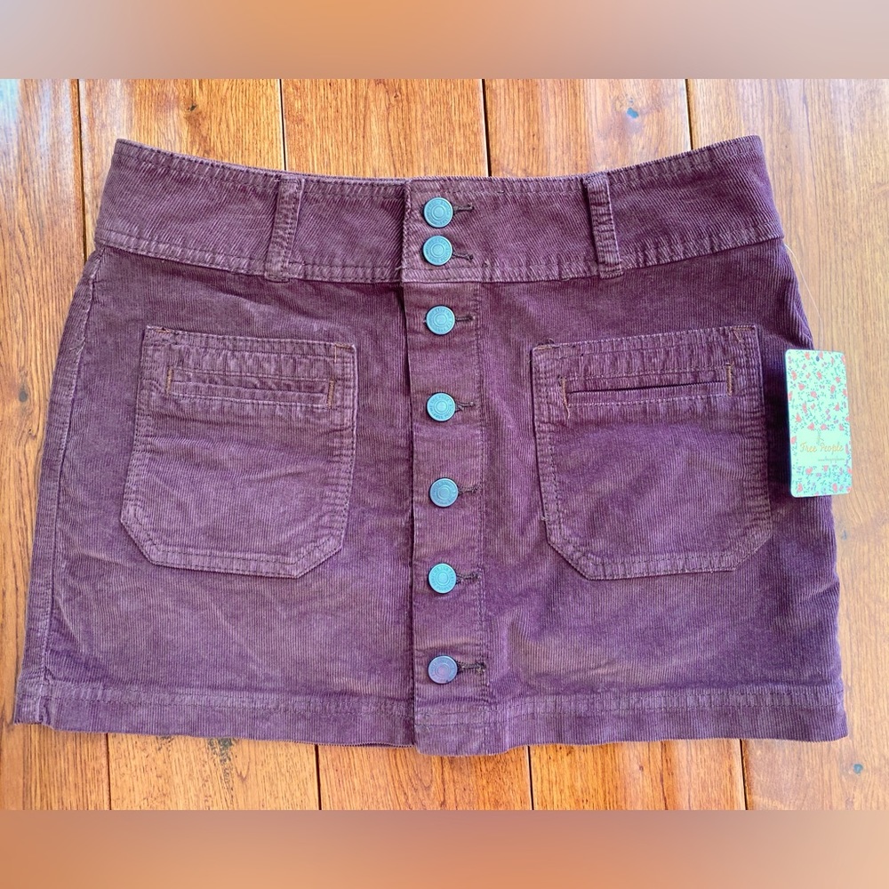 NEW Free People corduroy mini skirt size 27